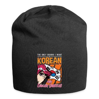 Design pop coréen pour un fan de mode K-Pop - Bonnet en jersey - noir - Devant