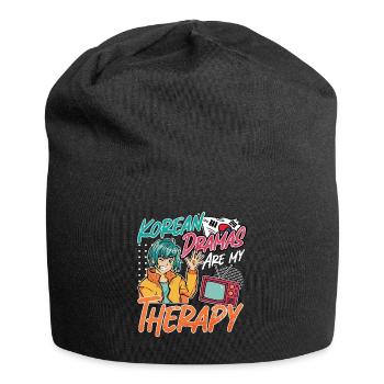 Design pop coréen pour un fan de mode K-Pop - Bonnet en jersey - noir - Devant
