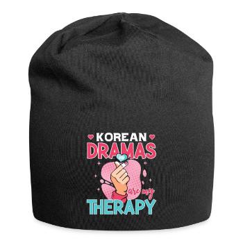 Design pop coréen pour un fan de mode K-Pop - Bonnet en jersey - noir - Devant