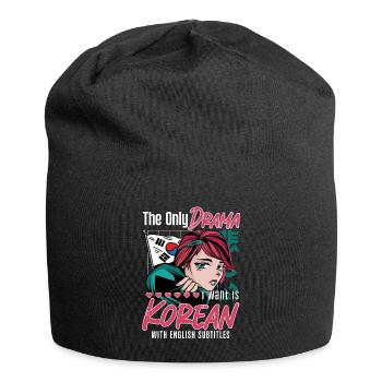 Design pop coréen pour un fan de mode K-Pop - Bonnet en jersey - noir - Devant