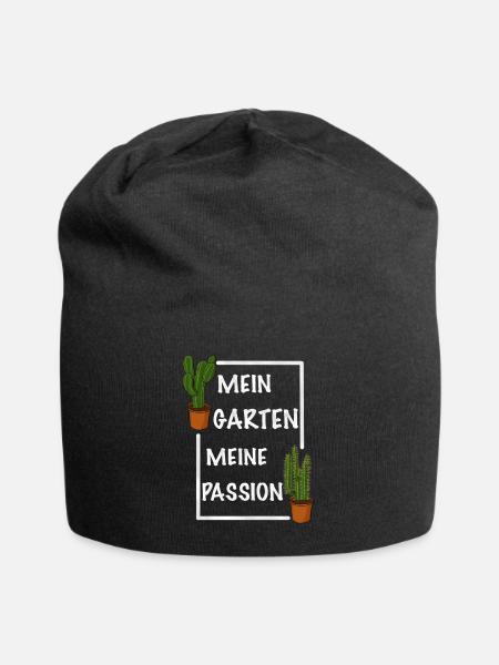 Mein Garten meine Passion - Jersey-Beanie - Schwarz