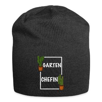 Garten Chefin lustiges Frauen Garten Outfit - Jersey-Beanie - Anthrazit - Vorne