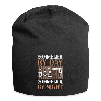 Sommelier Wine Drinking Tasting - Jersey-Beanie - Schwarz - Vorne