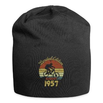 Birthday Bicycle Bike August 1957 - Jersey Beanie - black - Front