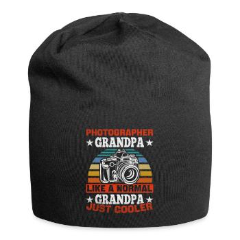 Photographer Grandpa like a normal grandpa is easy - Jersey Beanie - black - Front