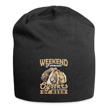 Weekend Forecast Oysters with a Chance of Austern - Jersey Beanie - black - Front