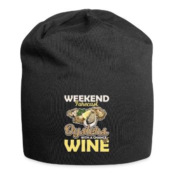 Weekend Forecast Oysters with a Chance of Austern - Jersey Beanie - black - Front