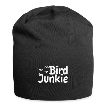 Bird Junkie - Bird Nerd - Vogelbeobachtung - Jersey-Beanie - Schwarz - Vorne