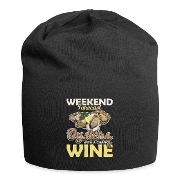 Weekend Forecast Oysters with a Chance of Austern - Jersey Beanie - black - Front