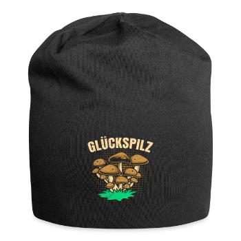 Glückspilz Pilze sammeln Pilzsammler - Jersey-Beanie - Schwarz - Vorne