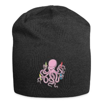 Octopus Student Crayons School - Jersey Beanie - charcoal grey - Front