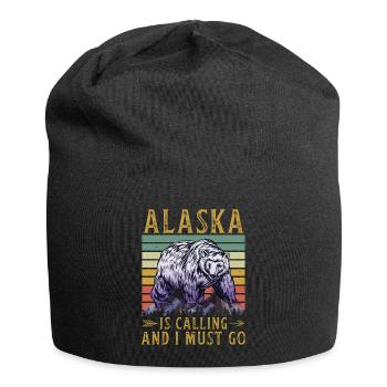 Alaska Geschenk Kinder Herren Damen USA Natur Eis - Jersey-Beanie - Schwarz - Vorne