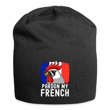 France Flag France Paris Marseille French - Jersey Beanie - black - Front