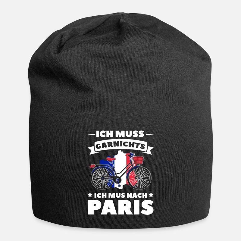 Frankreich - Jersey-Beanie - Schwarz