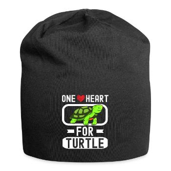 Turtle Relaxed Chill Sea Ocean Beach - Jersey Beanie - black - Front