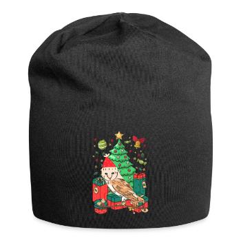 Hibou de Noël laid - Bonnet en jersey - noir - Devant