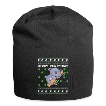 Ugly Christmas Sweater Koala - Jersey Beanie - black - Front