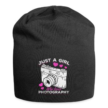 Juste une fille qui est photographe de photographie - Bonnet en jersey - noir - Devant