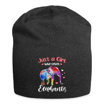 Elefant Geschenk Für Rüssel Afrika Wildnis Zoo - Jersey-Beanie - Anthrazit - Vorne