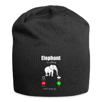 Elephant Elephant Elephant Proboscis Zoo Circus - Jersey Beanie - black - Front