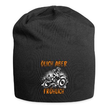 Motocross Geschenk Für Enduro Supermoto Dirt Bike - Jersey-Beanie - Schwarz - Vorne