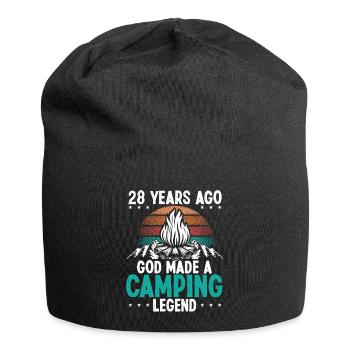 28 Year Old Camping Legend Scout 28Birthday Camper - Jersey Beanie - black - Front