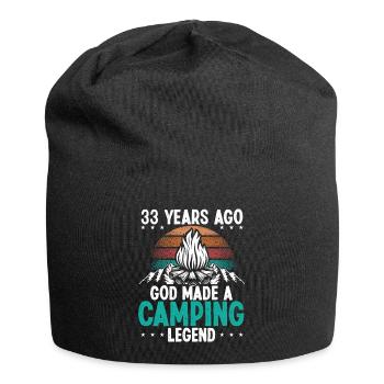 33 Year Old Camping Legend Scout 33Birthday Camper - Jersey Beanie - black - Front