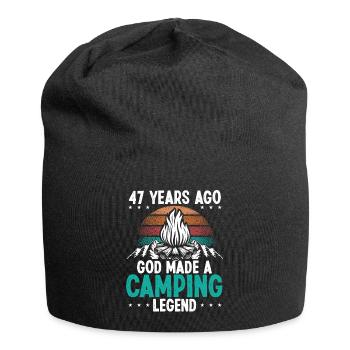 47 Year Old Camping Legend Scout 47Birthday Camper - Jersey Beanie - black - Front