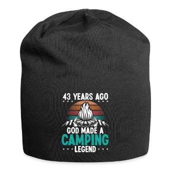 43 Year Old Camping Legend Scout 43Birthday Camper - Jersey Beanie - black - Front