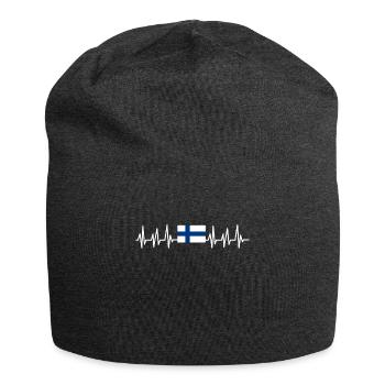 Finnland Geschenk Urlaub Lappland Heimat Finne - Jersey-Beanie - Anthrazit - Vorne