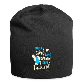 Finnland - Jersey-Beanie - Schwarz - Vorne