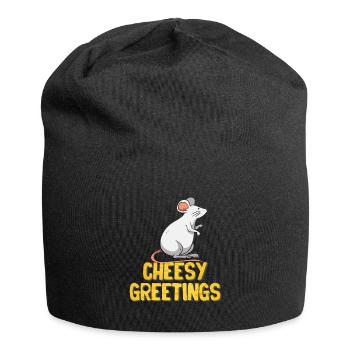 Souris Souris Cadeau Rat Rongeur Souris Souris Lousemaus - Bonnet en jersey - noir - Devant