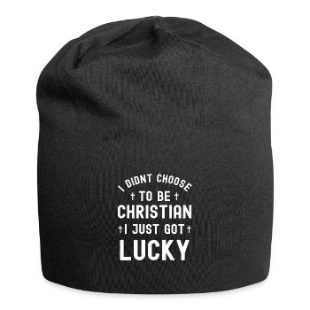 Christianity God Jesus Gift Church Religion - Jersey Beanie - black - Front
