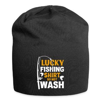 Lucky Fishing shirt do not wash - Jersey Beanie - black - Front
