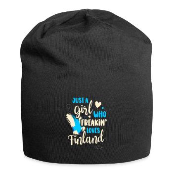 Finnland - Jersey-Beanie - Schwarz - Vorne