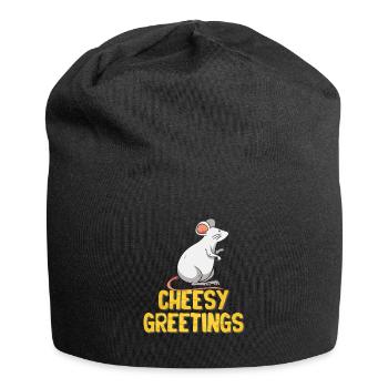 Souris Souris Cadeau Rat Rongeur Souris Souris Lousemaus - Bonnet en jersey - noir - Devant