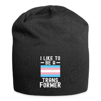 Transe Transgender Transsexuell Geschenk Queer - Jersey-Beanie - Schwarz - Vorne