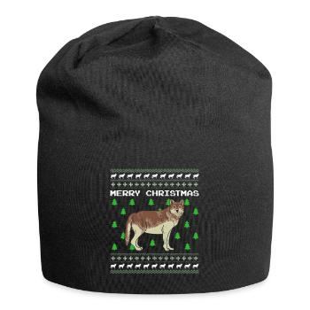 Wolf Ugly Cadeau de Noël Noël Noël - Bonnet en jersey - noir - Devant