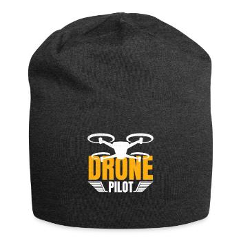 Drohne Drohnenpilot Drohnenoperator Quadrocopter - Jersey-Beanie - Anthrazit - Vorne