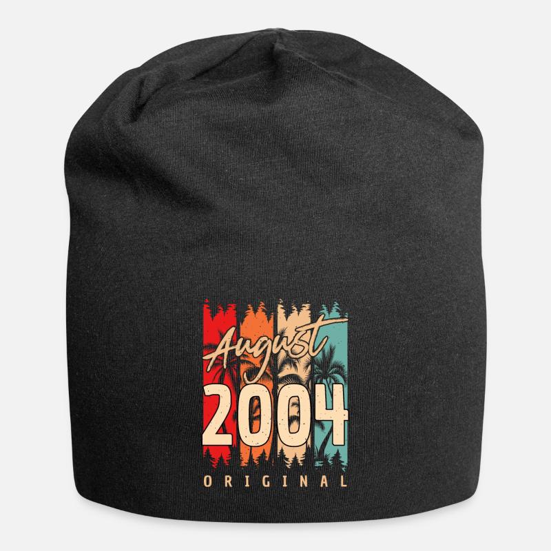 2004 Im August Endlich 18 - Jersey-Beanie - Schwarz