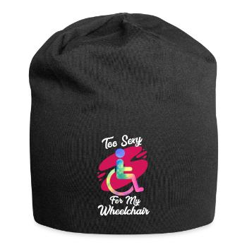 Drôle d’explication de l’humour amputé en fauteuil roulant - Bonnet en jersey - noir - Devant
