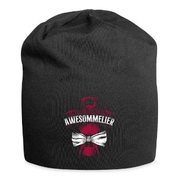 Dégustation de vin de sommelier - Bonnet en jersey - noir - Devant