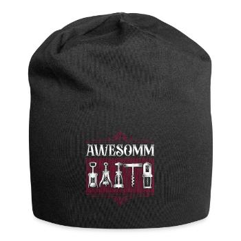 Sommelier Wine Drinking Tasting - Jersey-Beanie - Schwarz - Vorne