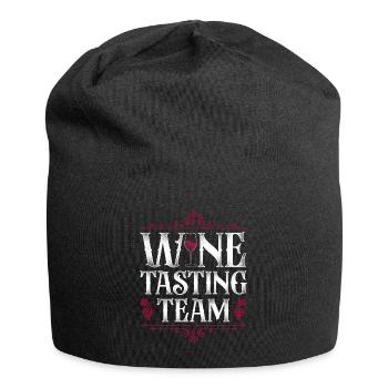Sommelier Wine Drinking Tasting - Jersey-Beanie - Schwarz - Vorne