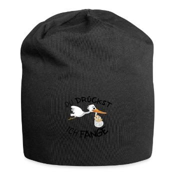 Hebamme Dankeschön Geschenk - Jersey-Beanie - Schwarz - Vorne