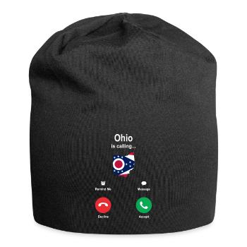Besuch In Ohio Gift - Jersey-Beanie - Schwarz - Vorne