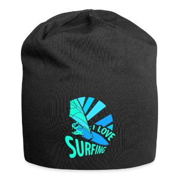 J’adore surfer surf surf surf surf - Bonnet en jersey - noir - Devant