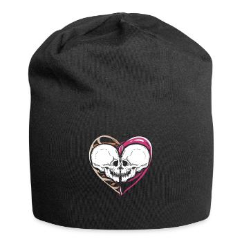 Squelette gothique dégoulinant Aimez vos tendres baisers - Bonnet en jersey - noir - Devant