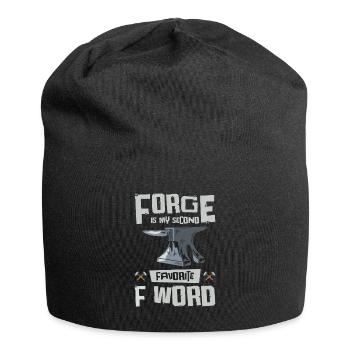 Schmiedeschmiede F Wort Messerherstellung - Jersey-Beanie - Schwarz - Vorne