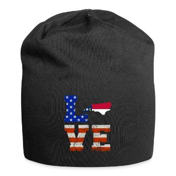 Liebe North Carolina Geschenk - Jersey-Beanie - Schwarz - Vorne